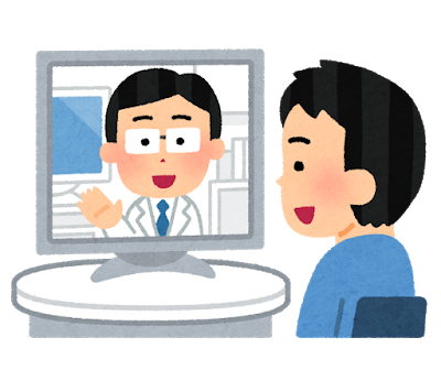 テレワークする画像